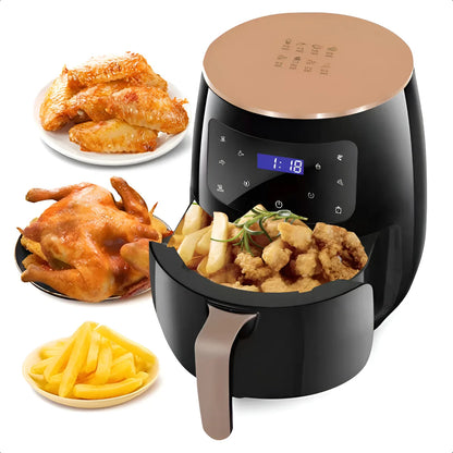 Freidora De Aire Sin Aceite 6 Litros Eléctrica Color Negro - Negro