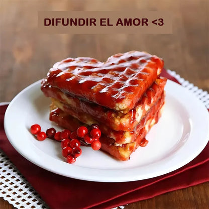 Waflera Eléctrica Portátil forma Corazón